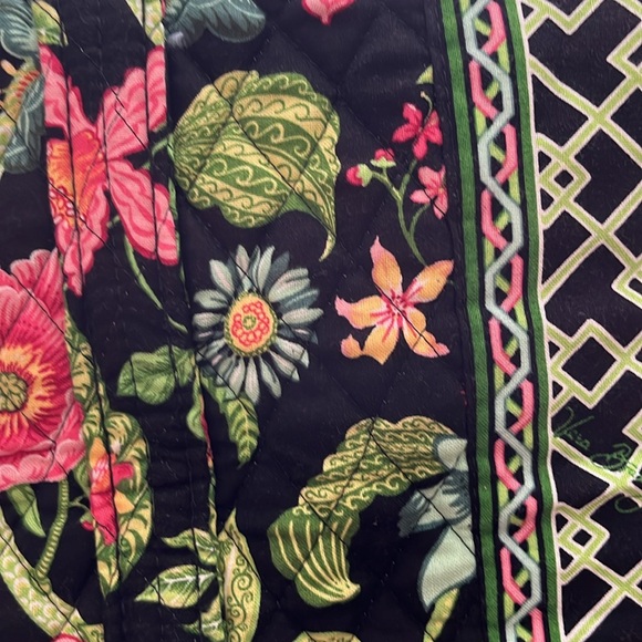 Vera Bradley two strap duffle bag , approx 24” x 12” , green pink - Picture 2 of 13